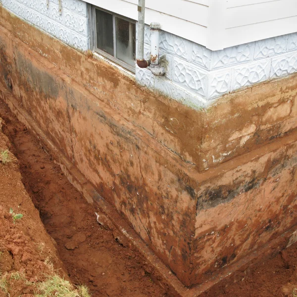 A picture taken during the entire process of San Antonio foundation contractors preparing for concrete leveling in an attempt to fix foundation problems.