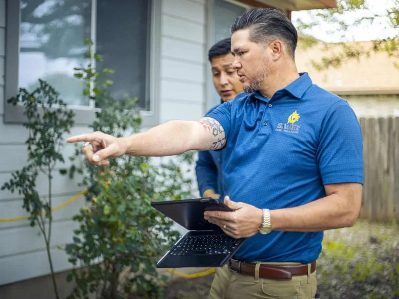 An image showing Sage FX Foundation's team conducting a foundation inspection.