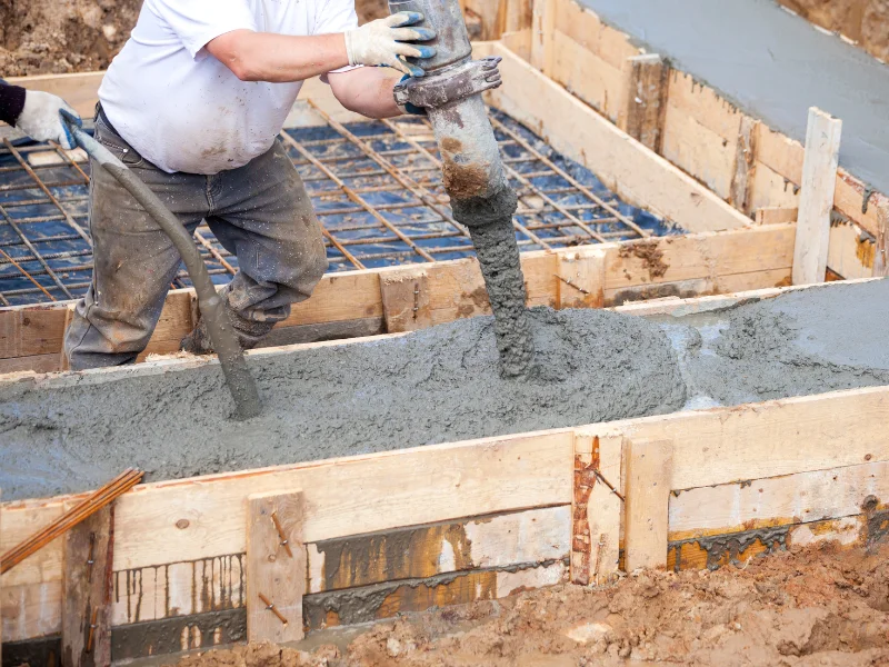 An image showing pier and beam foundation repair services being performed by expert Sage FX foundation repair contractors.