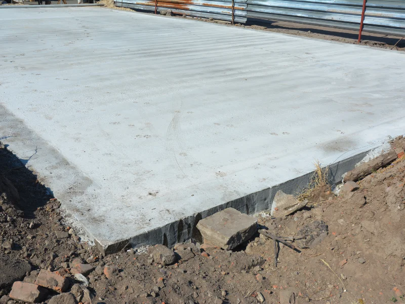 An image showing slab-on-grade foundation repairs.