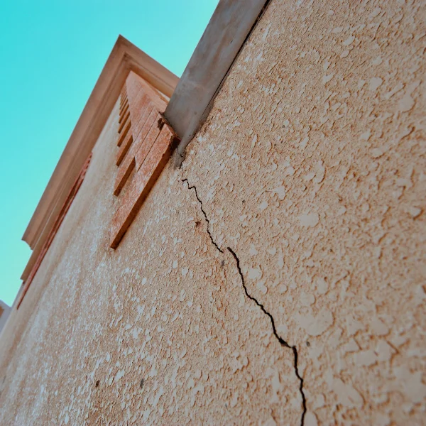 An image showing poor construction practices leading to foundation problems, found during a foundation inspection.