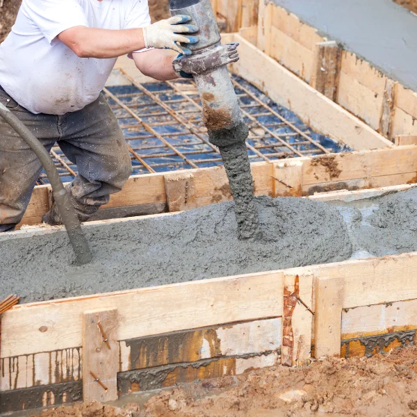 An image of a stable concrete foundation supporting a home.