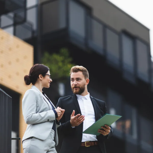 An image showing real estate investors looking at an Austin property.